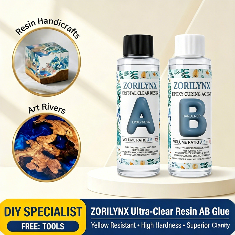 Resin Art Pouring - Kit de Resina Epóxi Cristalina 200ml