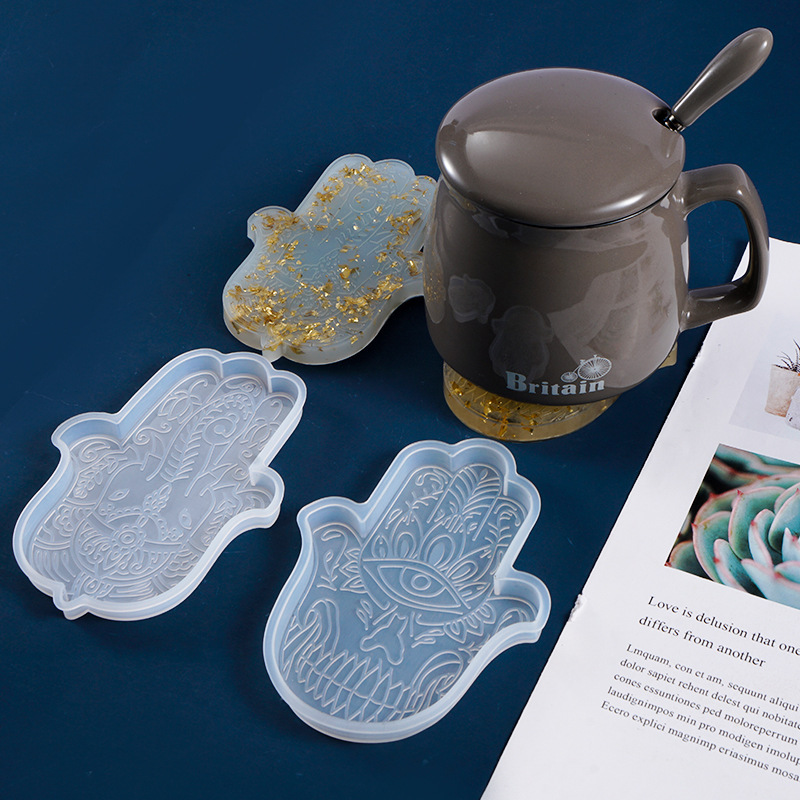 1 pçs diy coaster mão de fátim - Resin Art Mold avaliação e preço
